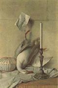 Jean Baptiste Oudry Still Life with White Duck (mk08) Norge oil painting reproduction